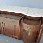 Credenza in mahogany door flame time XIX