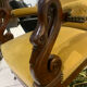 Ancien fauteuil, Voltaire, col-de-cygne stylé restauration
