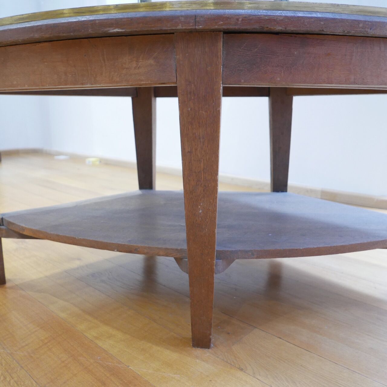 Curved early 20th century display case