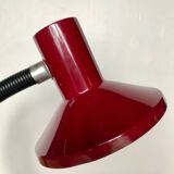Vintage flexible burgundy metal desk lamp