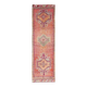 Tapis Couloir Turc Corail, Tapis Anatolien à Médaillons, 96x338 Cm