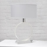 Lampe circulaire lucite vintage