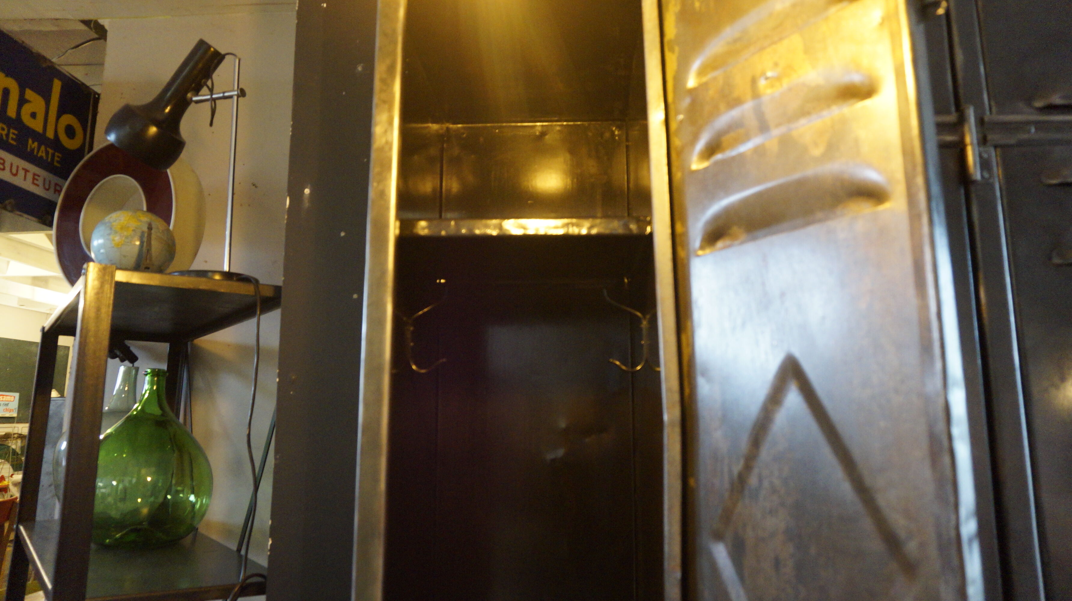 Industrial locker room three doors