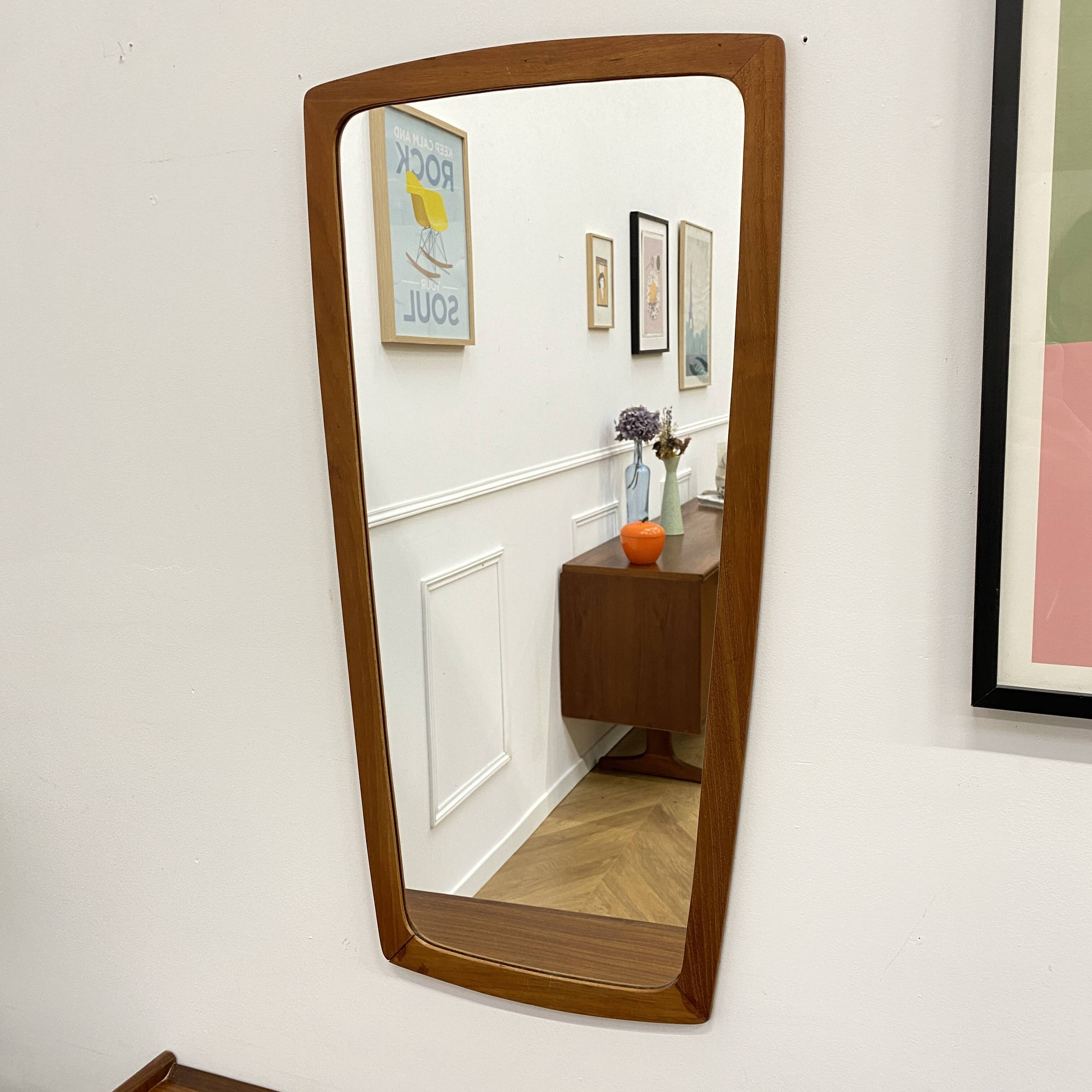 Danish teak mirror