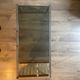 Stainless steel and glass coffee table with revised door with leatherette straps design 1970