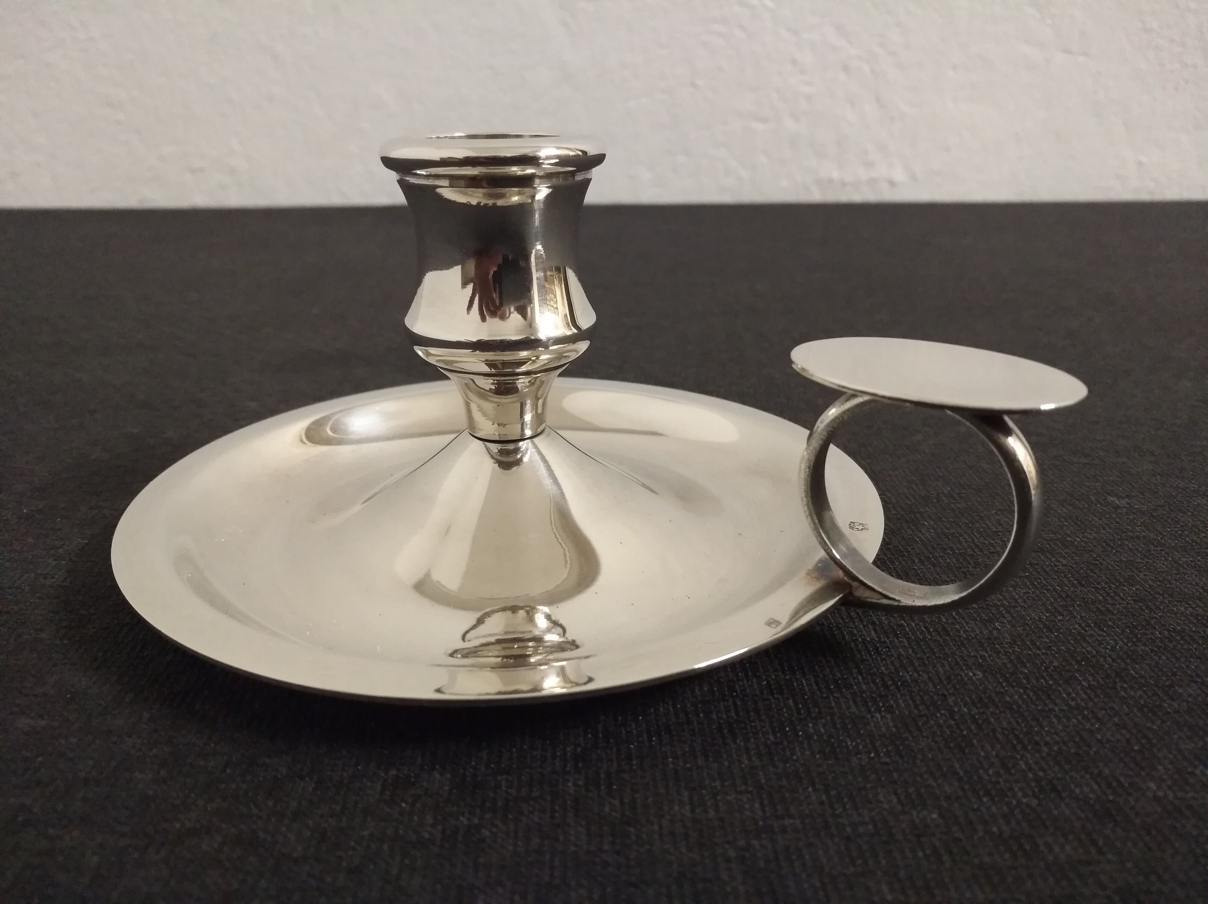 Silver metal candlestick