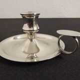 Silver metal candlestick
