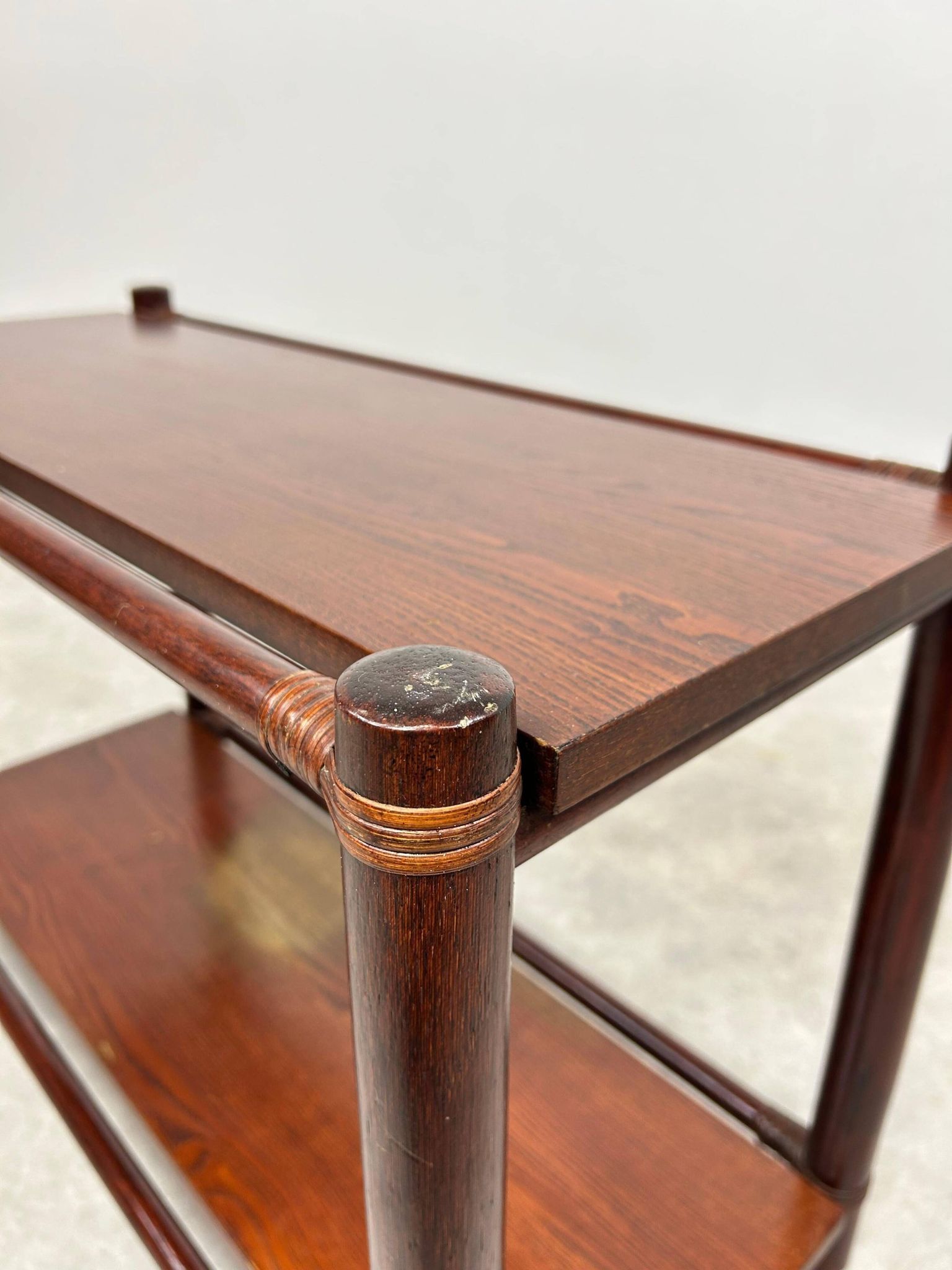 Mid-century modern bamboo side table by Gervasoni