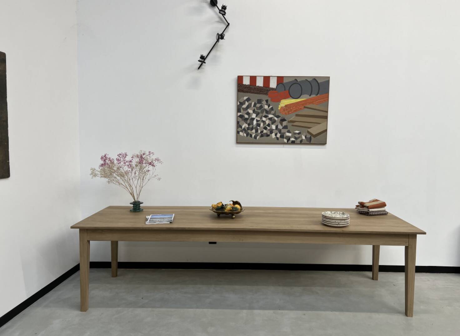 Farm table with tapered legs (300 cm x 90 cm)