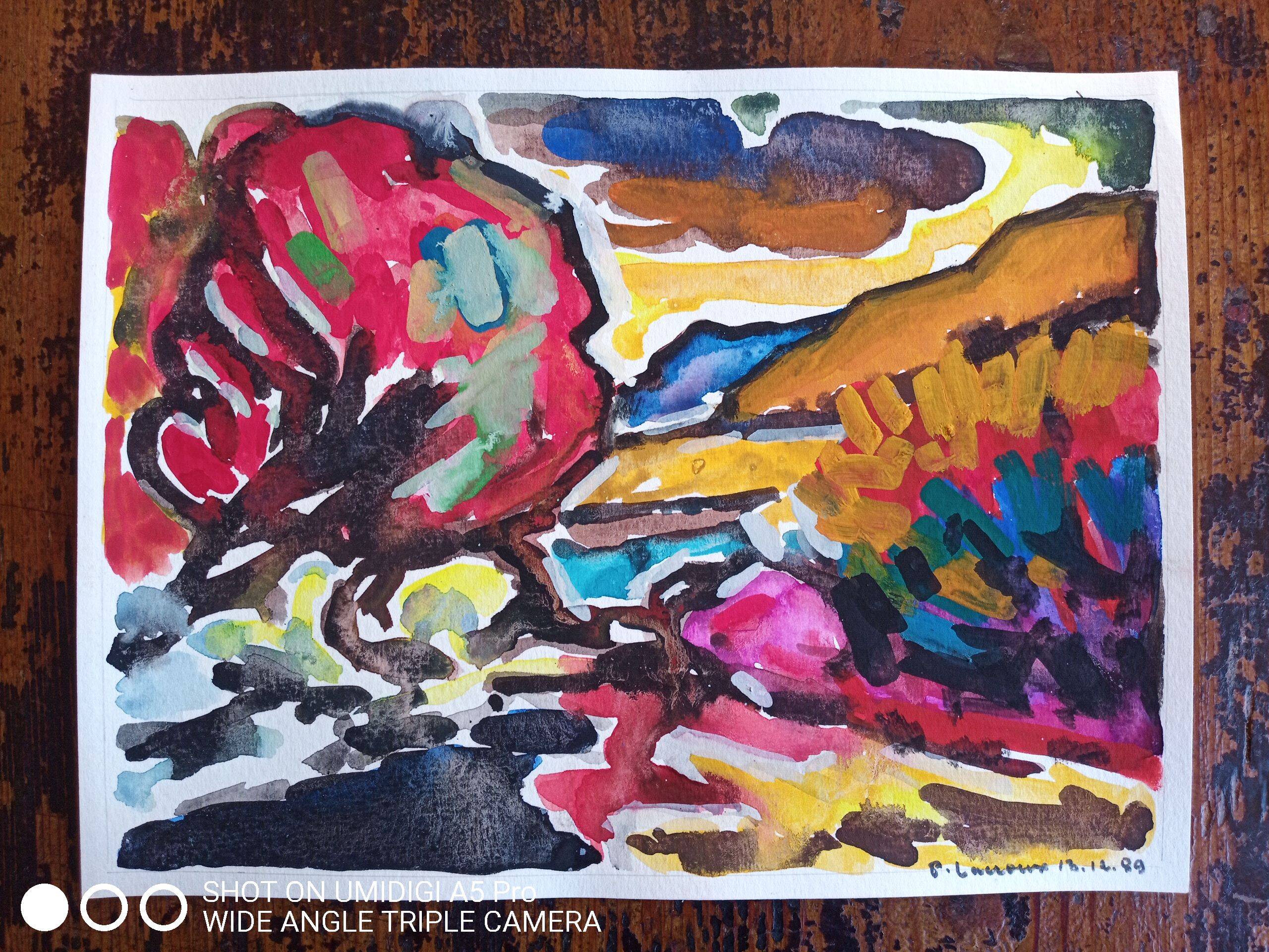 Pierre Lacroux (1909-1993) Gouache on paper 24 x 32 cm - from 1989 - (314)