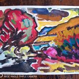 Pierre Lacroux (1909-1993) Gouache on paper 24 x 32 cm - from 1989 - (314)