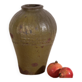 Ancien vase en céramique chinoise verte (c.1900) #1