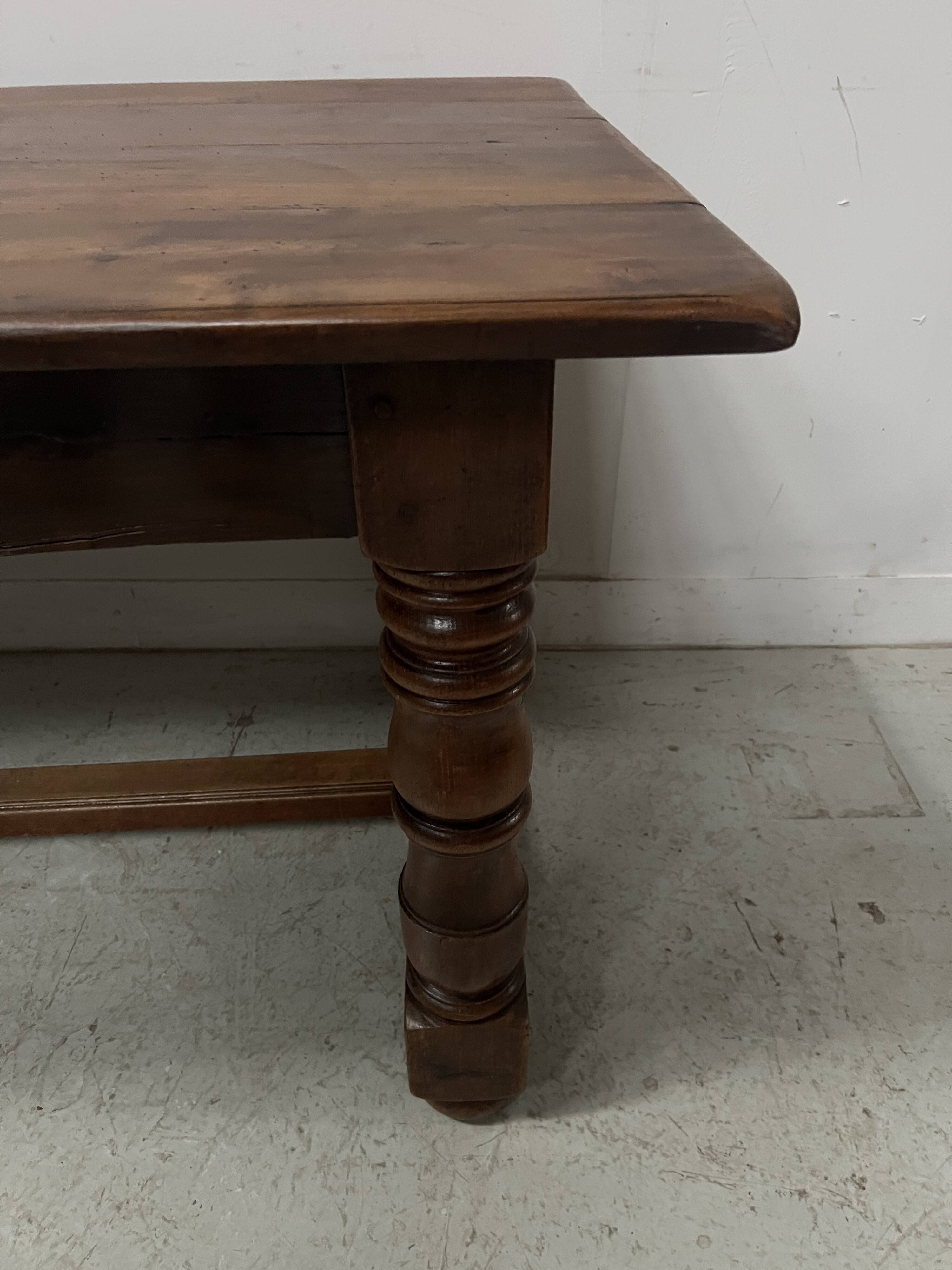 Large 19th Century Farmhouse Table in Solid Beech