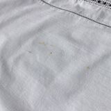 MC embroidered pillowcase with flower detailing and crocheted edge