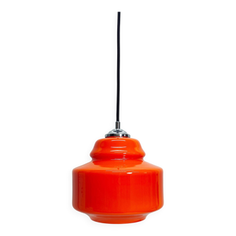 Orange glass pendant lamp Polam-Pila, 1970s.