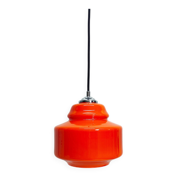Orange glass pendant lamp Polam-Pila, 1970s.