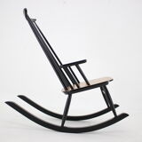 1960s Varjosen Puunjalostus Beech Rocking Chair, Finland