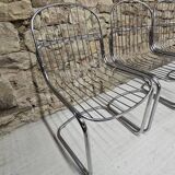 Round table and 4 chairs set, 1970