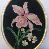Framed antique embroidery