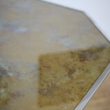 Chrome steel table and glass tray, France, circa 1970