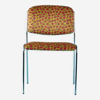 Chrome chair from the 70s reupholstered