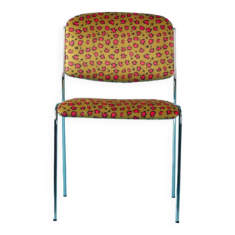 Chrome chair from the 70s reupholstered