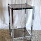 Chrome metal and smoked glass side table - 1970s/80s