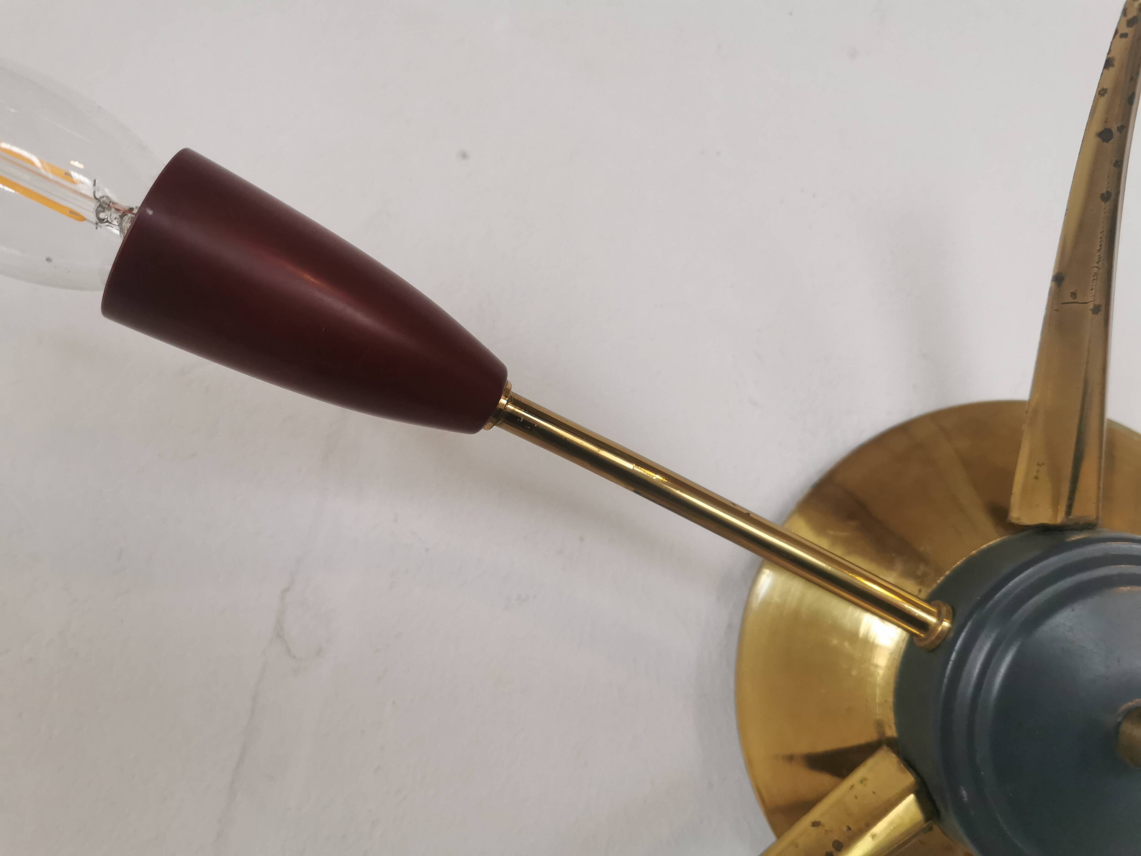 Brass Sputnik ceiling or wall light