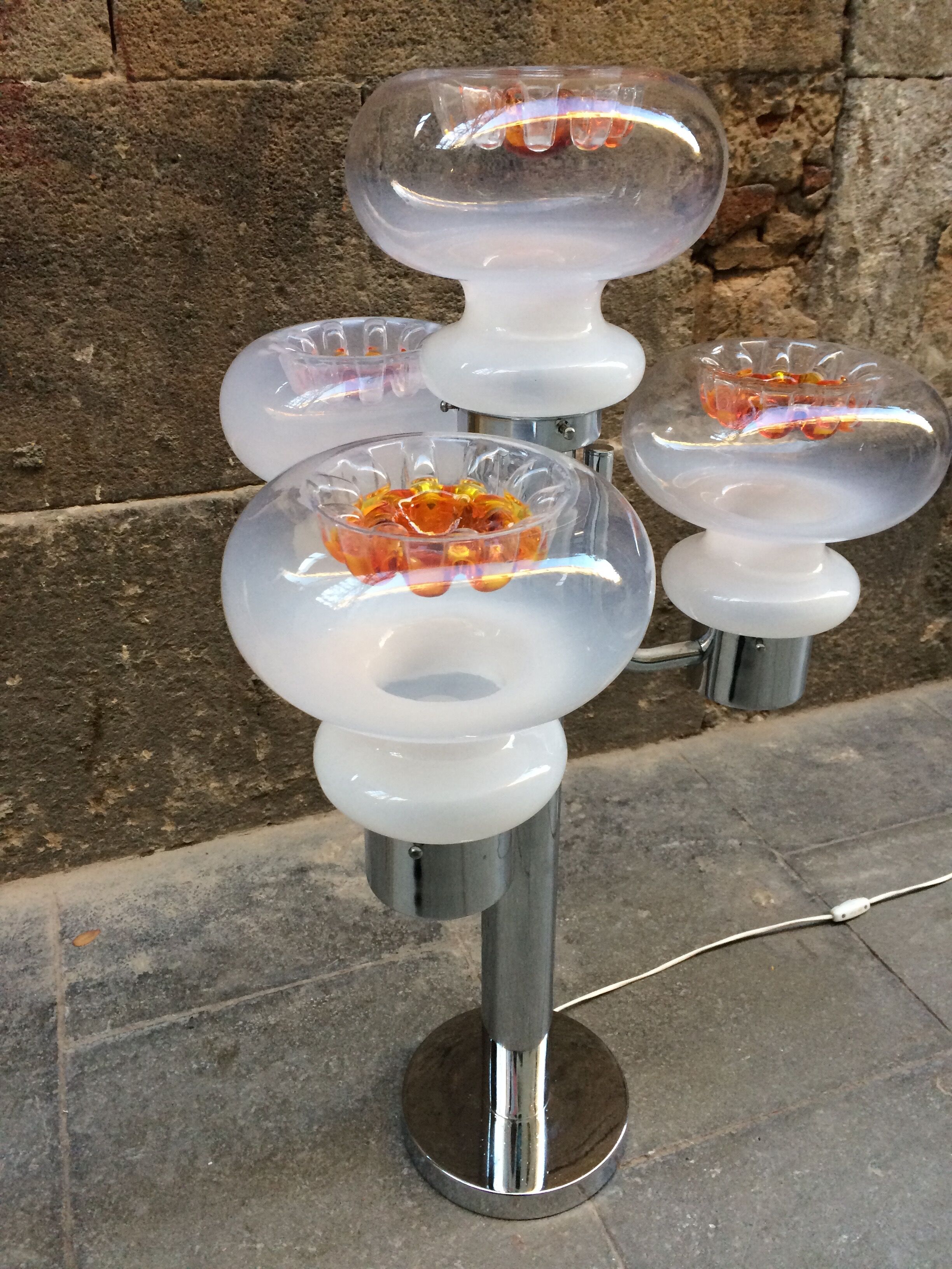 Design floor lamp 4 tulips