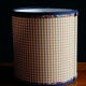 Cylindrical lampshade gingham fabric and liberty
