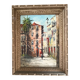 Tableau : Huile sur toile - ruelle animée au Portugal