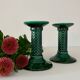 Pair of vintage art deco ceramic candle holders