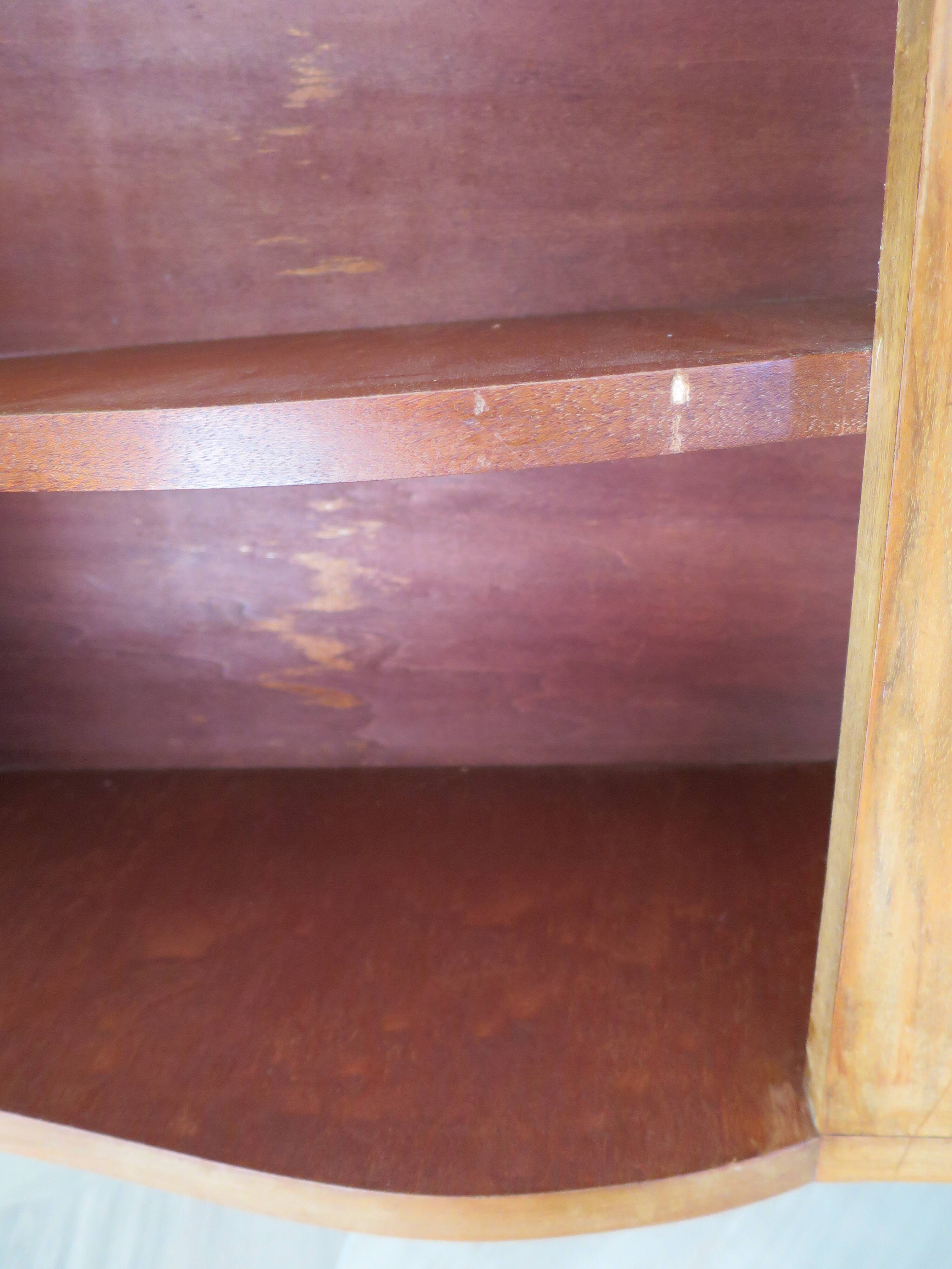 Headboard – console – sideboard – art deco – 2 doors – 2 niches in solid walnut e