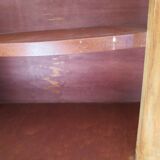 Headboard – console – sideboard – art deco – 2 doors – 2 niches in solid walnut e