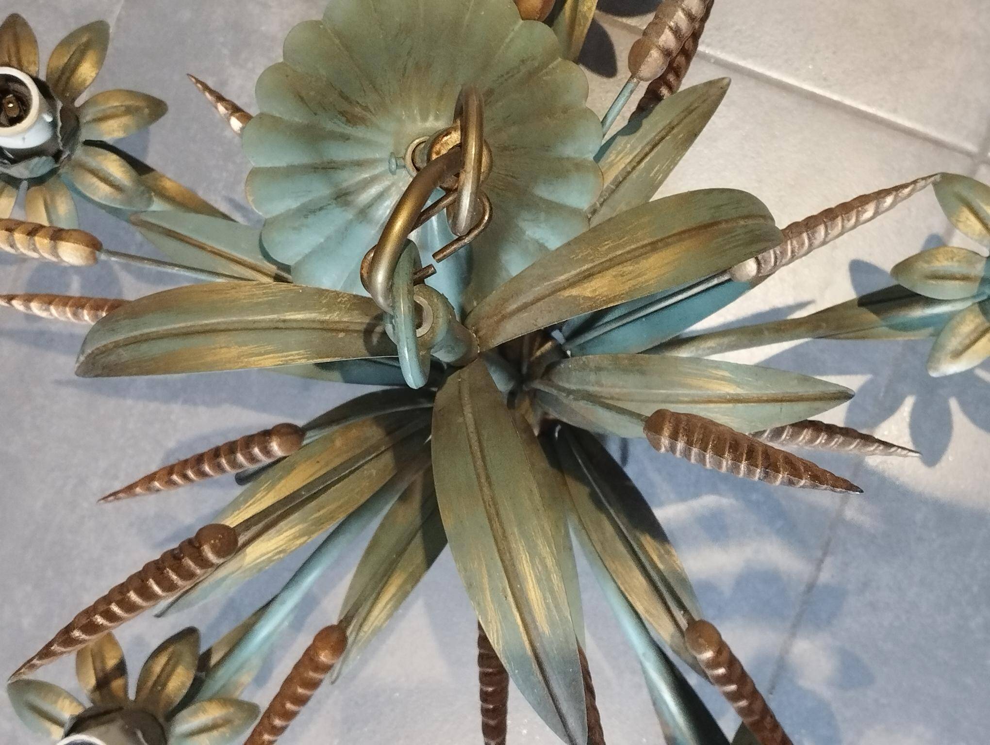 Chandelier, "Wheat Ears" suspension by Masca - circa 1970