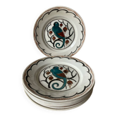 Assiettes terre de fer, K&G Luneville, modèle perruche