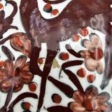 Assiette décorative biche et fleurs grecque