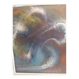 Tableau sur une toile peinture a l'huile 1963