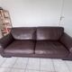Canapé Roche Bobois cuir véritable marron – 3 places – Très bon état