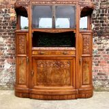 Art deco sideboard marble top, old dresser furniture