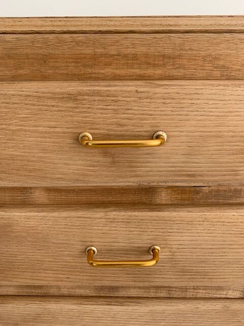 Vintage rag picker in raw wood