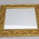 1940s Italian Mirror in Golden Wood Frame