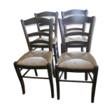 Lot of 4 oak chairs