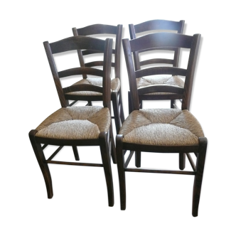 Lot of 4 oak chairs