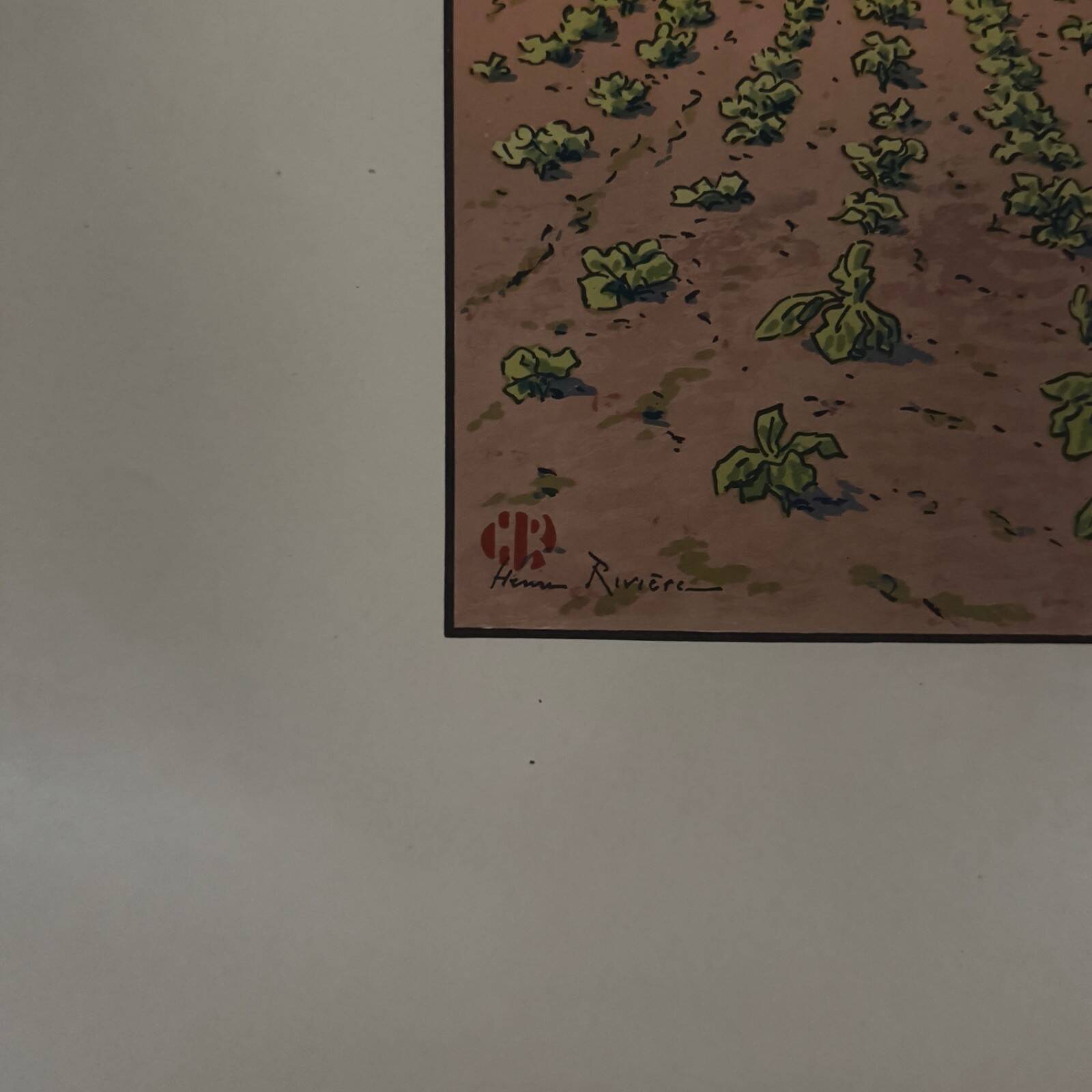 Lithograph by Henri Rivière - Douarnenez seen from Ris