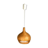 1960s scandinavian ceiling lamp with wicker shade, Denmark