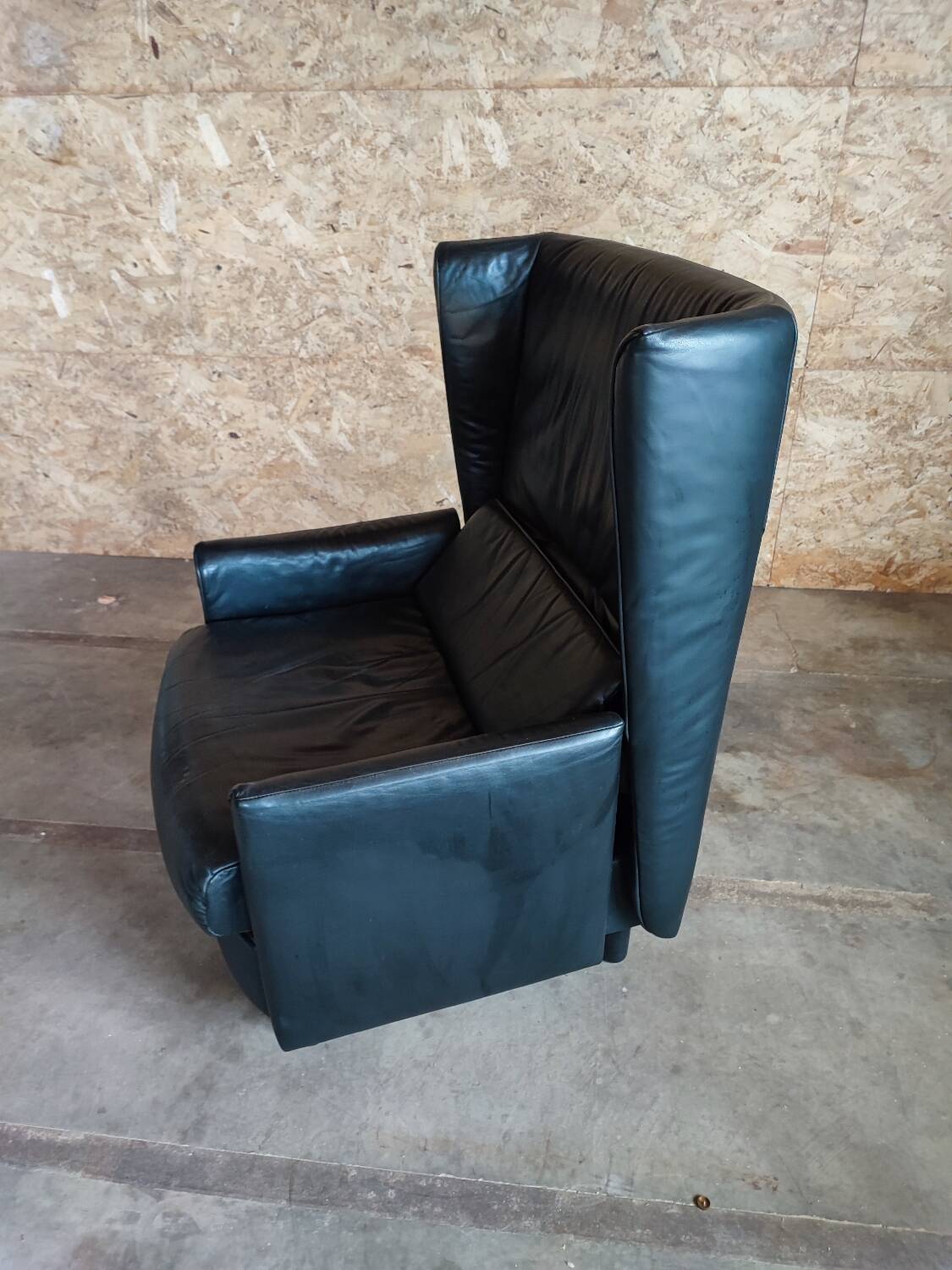 Leather club armchair from the Roset brand