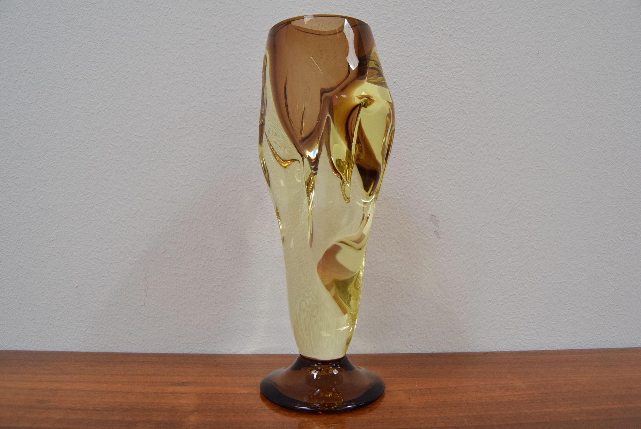 Mid-century Art Glass Vase,Chribska,1960's.