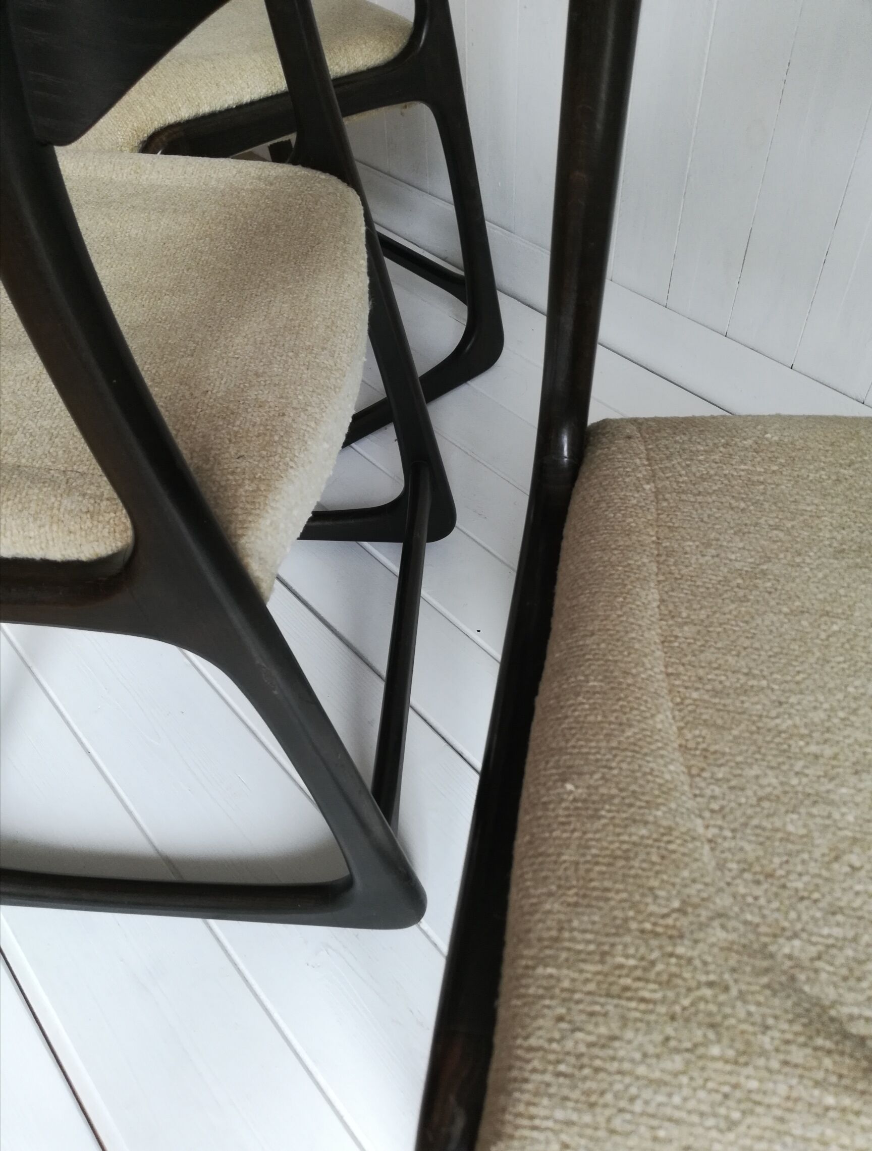 Lot de 3 chaises traîneau