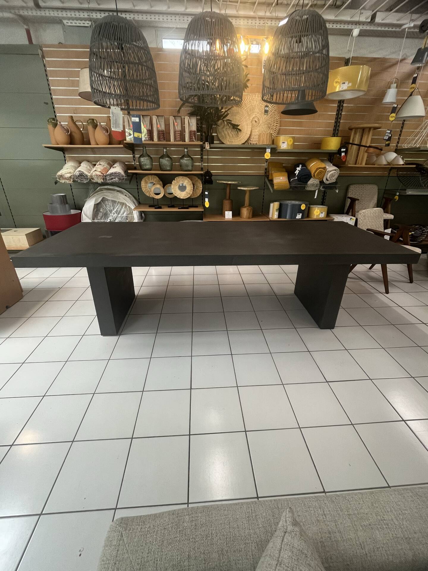 Micro-cement dining table